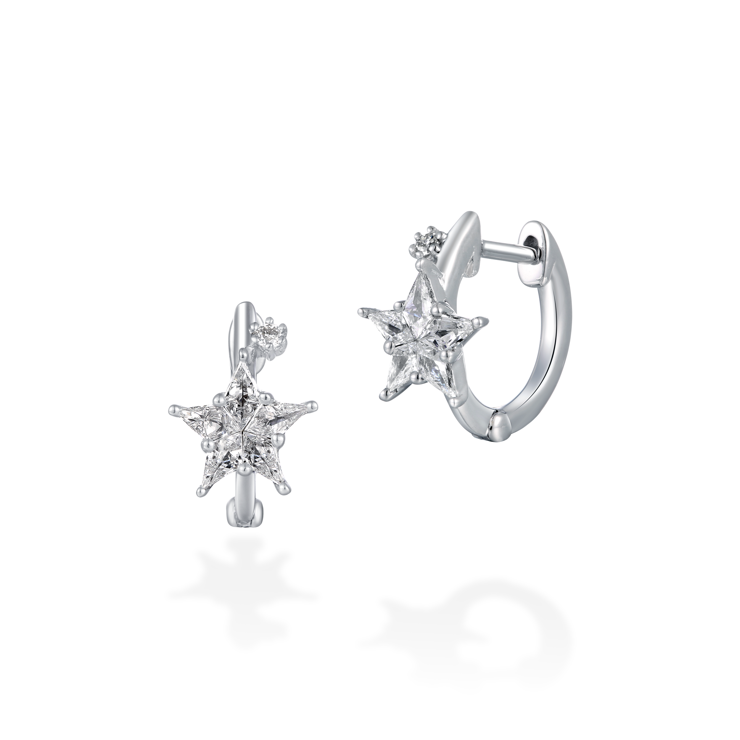 Starry illusion diamond hoops